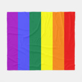 Couverture Polaire Indicateur de la fierté arc-en-ciel (Devant (Horizontal))
