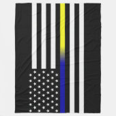 Couverture Polaire Indicateur de ligne bleu/jaune mince (Devant)