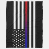 Couverture Polaire Indicateur de ligne mince Lights & Siren (Devant)