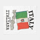 Couverture Polaire Indicateur de pays Italie vintage (Devant (Horizontal))