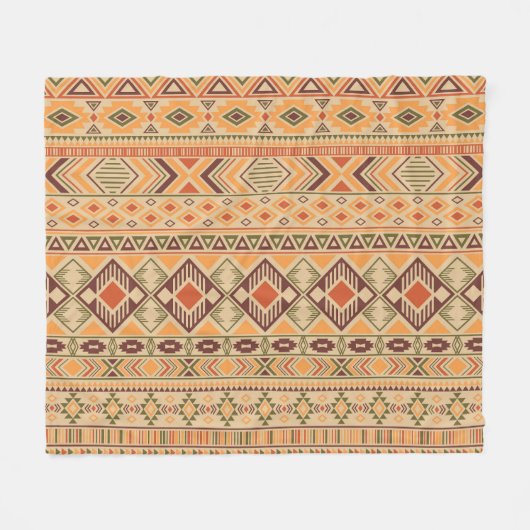 Couverture Polaire Indien péruvien : Tribal Geometry Seamless (Devant (Horizontal))