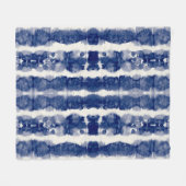 Couverture Polaire Indigo Art : Chaos Aquarelle Abstrait. (Devant (Horizontal))