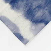 Couverture Polaire Indigo Art : Chaos Aquarelle Abstrait. (Coin)