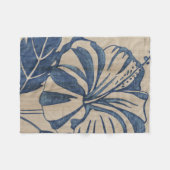 Couverture Polaire Indigo Hibiscus (Devant (Horizontal))