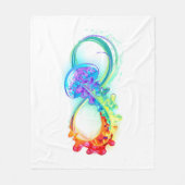 Couverture Polaire Infinity avec Rainbow Jellyfish (Devant)