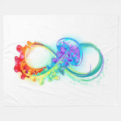 Couverture Polaire Infinity avec Rainbow Jellyfish (Devant (Horizontal))