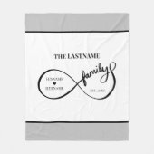 Couverture Polaire Infinity Personalized Family Name and Est. Date (Devant)