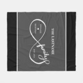 Couverture Polaire Infinity Personalized Family Name and Est. Date (Devant (Horizontal))