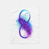 Couverture Polaire Infinity with purple feather (Devant)