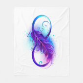 Couverture Polaire Infinity with purple feather (Devant)