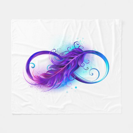 Couverture Polaire Infinity with purple feather (Devant (Horizontal))