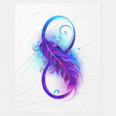 Couverture Polaire Infinity with purple feather (Devant)