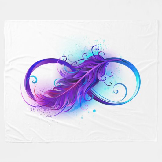 Couverture Polaire Infinity with purple feather (Devant (Horizontal))