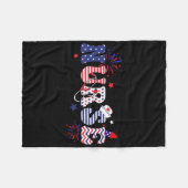 Couverture Polaire Infirmière 4 juillet patriotique (Devant (Horizontal))