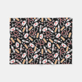 Couverture Polaire Infirmière Amour Imprimer Arrière - plan noir (Devant (Horizontal))