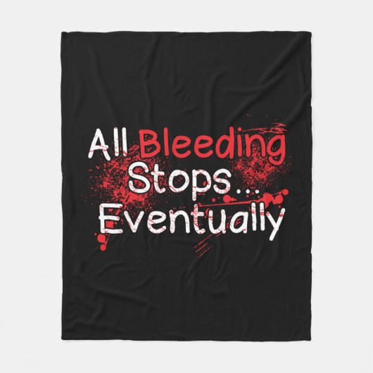 Couverture Polaire Infirmière amusante Paramedic Bleeding Stops Citat (Devant)