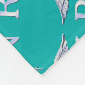 Couverture Polaire Infirmière autorisée RN Caduceus sur le Turquoise  (Coin)