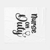 Couverture Polaire Infirmière-cadeau en service (Devant (Horizontal))