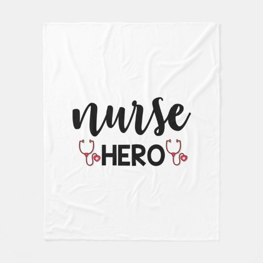 Couverture Polaire Infirmière Cadeau Infirmière Hero (Devant)