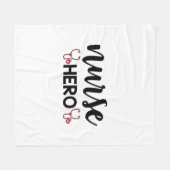 Couverture Polaire Infirmière Cadeau Infirmière Hero (Devant (Horizontal))