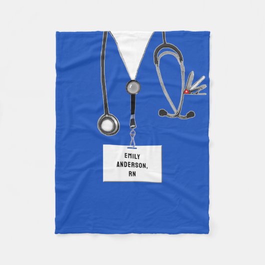 Couverture Polaire Infirmière créative (Devant)