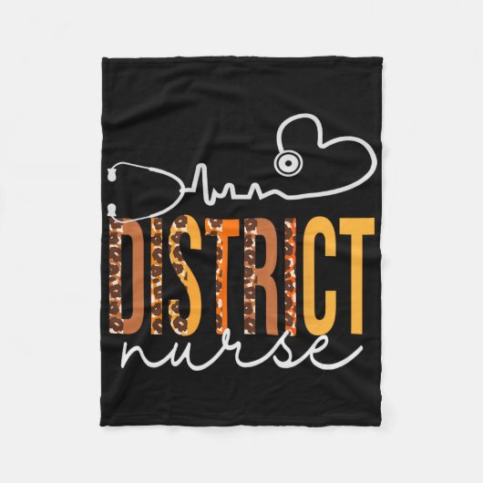 Couverture Polaire Infirmière de district Leopard Heartbeat Appréciat (Devant)