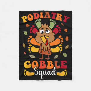 Couverture Polaire Infirmière de génétique de Thanksgiving Gobble Squ