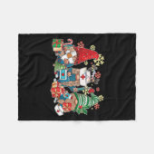 Couverture Polaire Infirmière de Noël Hommes Femmes Noël Père Noël (Devant (Horizontal))