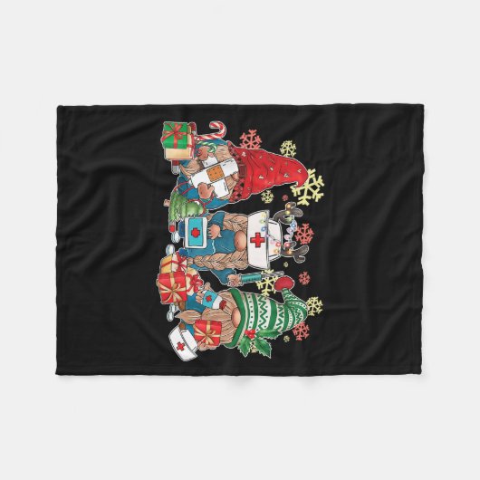 Couverture Polaire Infirmière de Noël Hommes Femmes Noël Père Noël (Devant (Horizontal))