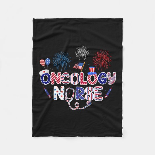 Couverture Polaire Infirmière en oncologie 4 juillet Infirmière améri (Devant)