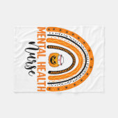 Couverture Polaire Infirmière Halloween Citrouille Rainbow santé ment (Devant (Horizontal))