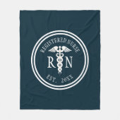 Couverture Polaire Infirmière inscrite RN Caduceus Année d'obtention  (Devant)