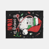 Couverture Polaire Infirmière Médicale Xmas Sani- Tissu Vient À (Devant (Horizontal))