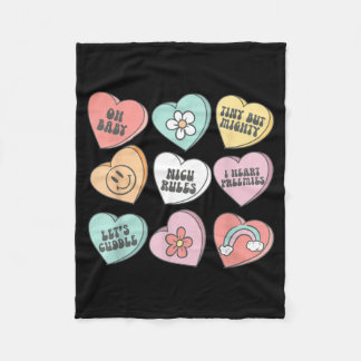 Couverture Polaire Infirmière Nicu Saint-Valentin Cœur Bonbon Néonata