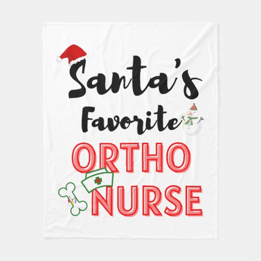 Couverture Polaire infirmière orthopédique de Noël (Devant)