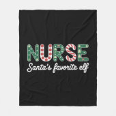 Couverture Polaire Infirmière Père Noël Favorite Elf Life Infirmière  (Devant)
