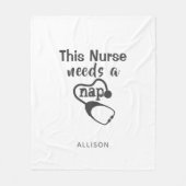 Couverture Polaire Infirmière personnalisée a besoin d'un stéthoscope (Devant)