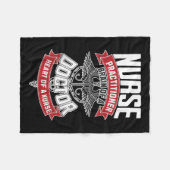 Couverture Polaire Infirmière Praticien - Cerveau D'Un Médecin, Coeur (Devant (Horizontal))