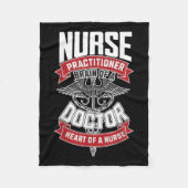 Couverture Polaire Infirmière Praticien - Cerveau D'Un Médecin, Coeur (Devant)