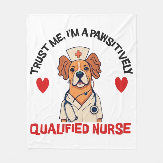 Couverture Polaire Infirmière qualifiée Pawsitively (Devant)