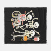 Couverture Polaire Infirmière Skeleton Funny Halloween Soins de santé (Devant (Horizontal))
