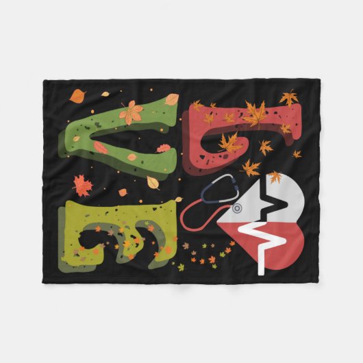 Couverture Polaire Infirmière Thanksgiving (Devant (Horizontal))