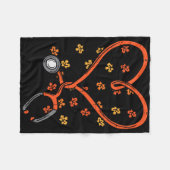 Couverture Polaire Infirmière Thanksgiving Stethoscope Coeur Chute Sc (Devant (Horizontal))
