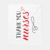 Couverture Polaire Infirmières Mercis| Police de fusion (Devant)