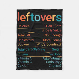 Couverture Polaire Informations nutritionnelles de restes de repas dr