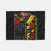 Couverture Polaire Informations nutritionnelles Juneteenth Black King (Devant (Horizontal))