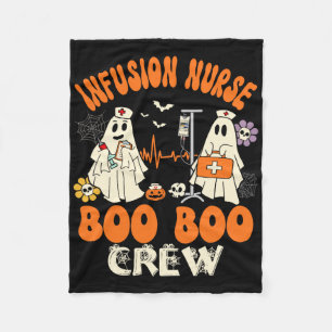 Couverture Polaire Infusion Infirmière Boo Crew Infirmière Halloween 