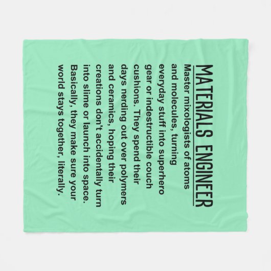 Couverture Polaire Ingénieur des matériaux (Devant (Horizontal))