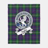 Couverture Polaire Inglis Moderne Clan Badge Tartan Plaid (Devant)