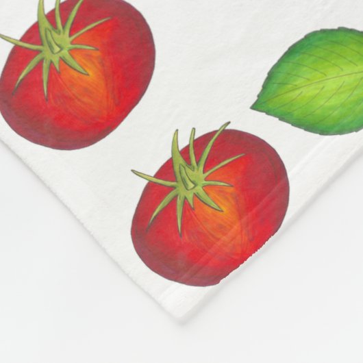 Couverture Polaire Ingrédients alimentaires italiens Mozzarella Tomat (Coin)